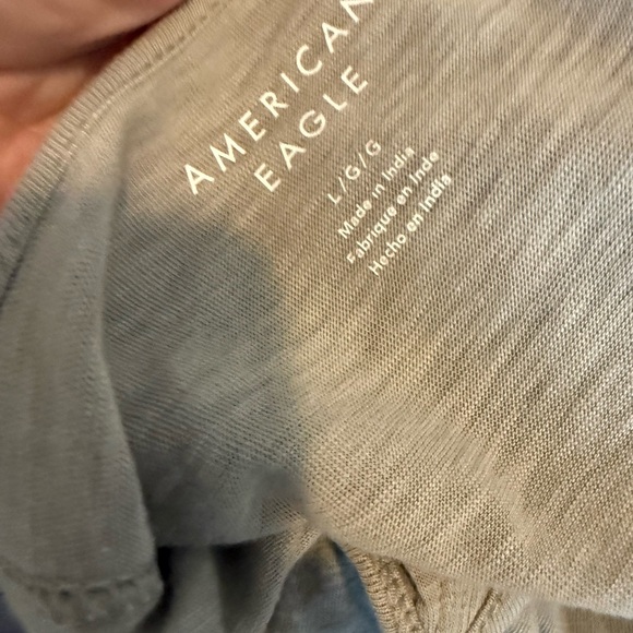 American Eagle Outfitters Sage Green tiered midi Dress size large - Picture 11 of 12